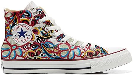 Convers'All Star Shoes Personalised (Trade Product Floreal Abstract) multi-coloured Size: 12