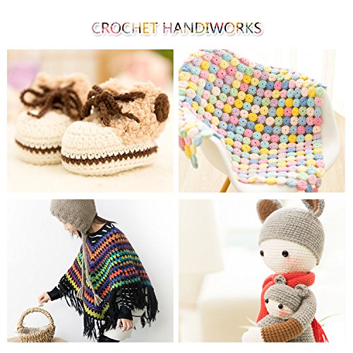Luxebell Häkelhaken Set 11 Stück Bunte Ergonomische Soft Gummi Comfort Grip Häkeln Stricken Nadeln 32 Zubehör Kit Haushalt Werkzeug mit tragbaren Tasche (Grün) - 6