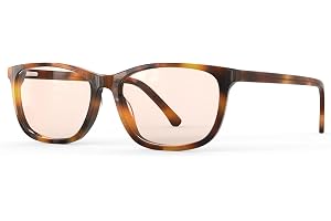 Bloomoak Rose Tinted Migraine Glasses, FL- Flex Light Sensitivity Relief Glasses for Fluorescent LED Glare, Photophobia, Eye