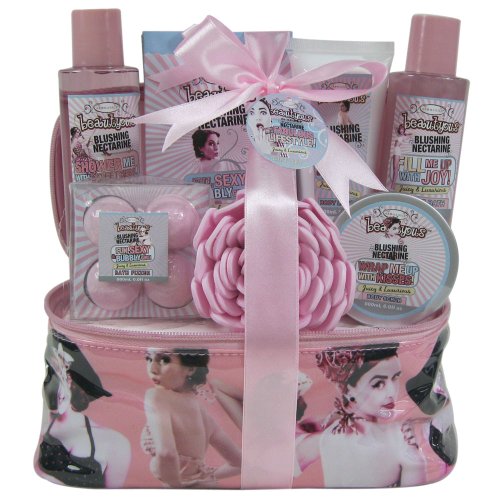 Gloss! Bath Gift Set Beautyous, Blushing Nectarine - 7 Piece Gift Box - Bath Gift