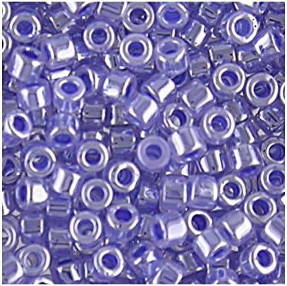 Miyuki Delica Size 11 DB243 Lined Crystal Medium Blue Qty 5 grams