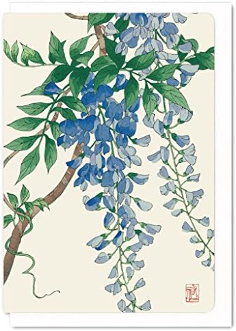Flower "Blue Wisteria" Japanese Greeting Card