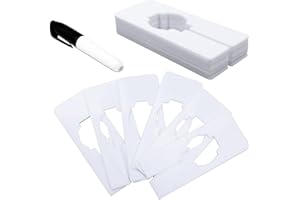 YAVO-EU 30 Stück Kleidung Größen Teiler, Rechteckige Kleiderbügelteiler mit Bonusmarker, Beschreibbar und Wiederverwendbar zum Sortieren von Kleidung Größe Farbe (Weiß)