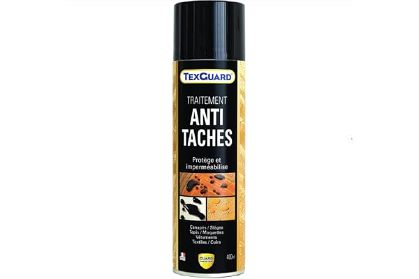 Anti tache TEXGUARD - aérosol - 400ml -Imperméabilisant antitache professionnel n°1 -hydro-oléofuge, incolore et invisible