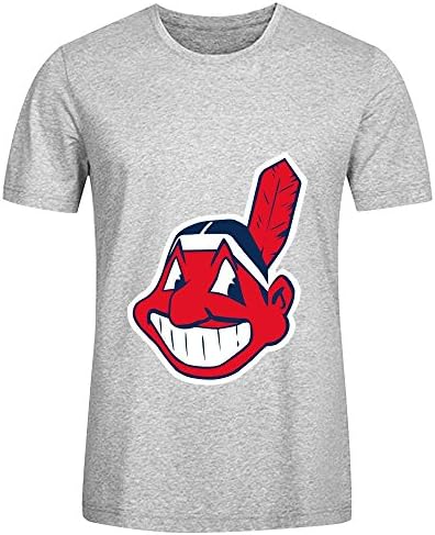 Golden dosa MLB Cleveland Indians Team Logo Crew Neck Graphic T Shirts For Men