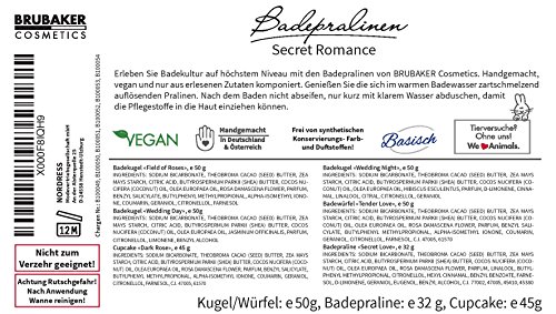 6er Set BRUBAKER Cosmetics Badepralinen „Secret Romance“ handgemacht und vegan - 5