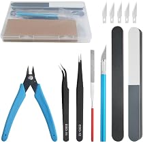 LUCKNIGHT 25 Pièces Kit D’outils Pour Maquettes Gundam – Tout Le Matos De Base Pour Débutants Et Pro, Bricolage, Réparation Et Montage