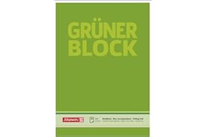 Brunnen 10 x Briefblock Der grüne Block A4 60g/qm blanko 50 Blatt