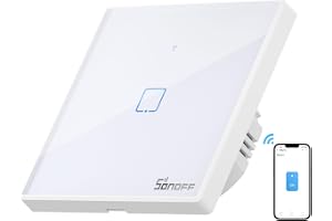 SONOFF 1Gang WiFi Smart Touch Light Switch, Smart Väggbrytare Kompatibel med Alexa, Google Home, 480W/2A