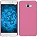 Produktbild PhoneNatic Case für Samsung Galaxy A7 (2016) A710 Hülle rosa gummiert Hard-case + 2 Schutzfolien