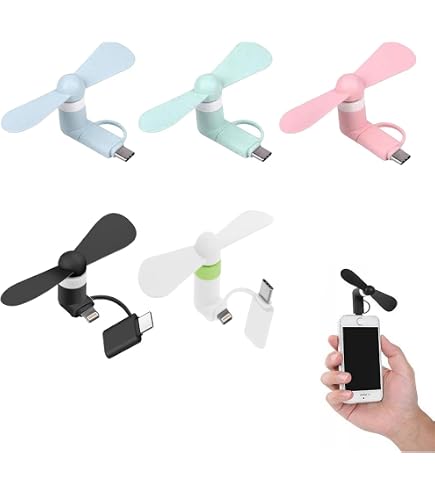 Iplusmile USB-Mini-Lüfter – 2-in-1 Mit Type-C & Micro-USB, 5 Stück, Kompakt, Leise, Für Handy, Reise, Bus & Bahn