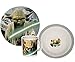 '3-Piece Set with "Star Wars Yoda Jedi in Porcelain Drinking Cup/Plate/Bowl Children's Ceramic Breakfast Set for Children – Boys Darth Vader – Star Wars (Clone – Ritter – Breakfast Crockery