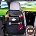 Produktbild WGE Zurück Sitz Organizer, PU Leder Auto Rücksitz Hängende Kick Mat Protector Reise Aufbewahrungstasche, Organizer Telefon/Tissue Box,Black