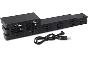Linkstyle Ersatz Lüfter Kühler für PS4 Pro, Turbo Cooling Fan mit Externer USB-Kühler und Automatischem Temperatursensor