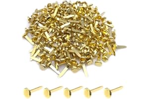 SVUPUE Mini Attaches Parisiennes, Mini Brads, Pinces à Motif en Métal, pour Cartes, Scrapbooking, Or, 200 Pièces