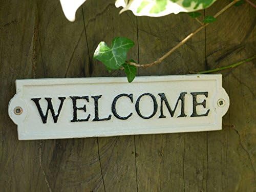 WELCOME Metal Vintage Sign Wall Plaque Sign WELCOME -Garden/ DOOR/ Gate Sign