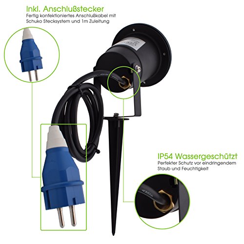 Evolution Gartenstrahler GU10 inkl. 3,5W SMD LED Aussenstrahler 1er Set - 4