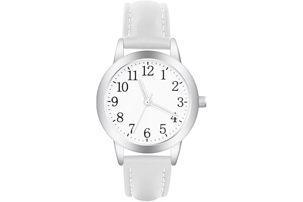 Vicloon Damklocka, analog kvartsur, läderrem lättläst ton klocka premium mode armbandsur för kvinnor damer flickor