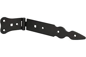 KOTARBAU Ladenband 200 mm Torscharnier Türband Werfgehänge Kreuzgehänge Türscharnier Scharnier Schwarz Rostfrei Gartentorband Baubeschlag Robust