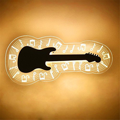 Preisvergleich Produktbild BRFVCS ceiling light Kreative Wandleuchten Persönlichkeit Schlafzimmer Doppelbett Korridor Wandleuchten Gang modernen minimalistischen Treppe hyun die Lichter Gitarre ausschalten, LED