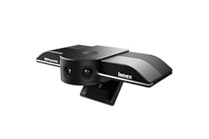Webcam panoramica 4K, Innex C830, con angolo di visione flessibile da 180° a 75° e tracciamento viso AI, zoom automatico, per lavoro da casa, coaching online, videoconferenza, spazio Huddle