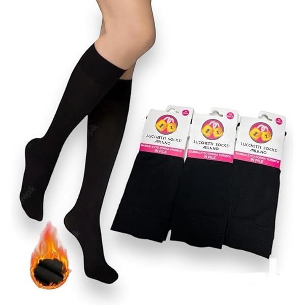 Calzettoni Donna Gambaletto In Cotone - 4 Paia Nero, Taglia Unica, Casual E Comodi - Foto 7