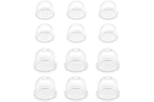 Hyakoz 12Pcs Blanche Pompe D'ampoule D'amorce 19 mm/22mm Tasse D'huile de Carburateur Capsule D'allumage Pompe à Carburant pour Tondeuse, Débroussailleuse, Scie à Essence, Tronçonneuse