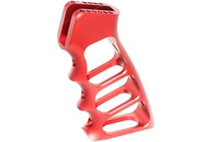 AIRSOFT SHOOTER SHOP Airsoft 5KU CNC Skeletonized Pistol Grip For WA M4 M16 Series GBB Anodized Red