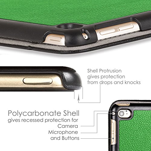 Forefront Cases® Neue Leder Hülle / Tasche / Case / Cover für Apple iPad Air 2 / 2nd Generation (Oktober 2014) – Rundum-Geräteschutz und intelligente Auto-Sleep-Wake-Funktion mit 3-JAHRES-GARANTIE VON FOREFRONT CASES – inkl. Eingabestift und Displayschutz - 7