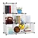 Produktbild LANGRIA Bücherregal 6 Kubus Offen Draht Stufenregal Regalsystem Schuhregal Wohnzimmer Schrank für Bücher, Kleidung, Spielzeug und Schuhe