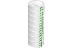 MARKQ [Pack of 8] Clear Tape Rolls – [¾ inch x 25 yards] Transparent Tape for Office, Home, School, Gift Wrapping & Dispenser Refills