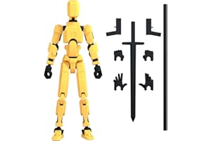 MerryXD Titan 13 Action Figure, Lucky 13 Action Figure T13 Action Figure 3D Printed Multi-Jointed Movable, Nova 13 Action Figure Dummy 13 Action Figure Toy for Boy Yellow