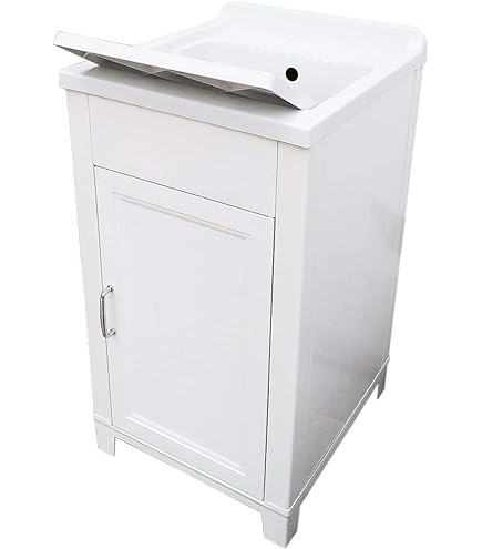 Lavatoio In Resina Con Anta Singola - Lavandino Per Lavare A Mano, Ideale Per Interno Ed Esterno, 45x50x85 Cm - Foto 9