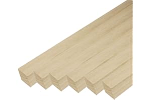LOKIH Palo De Madera De Paulownia Cuadrada Palos Cuadrados De Madera Puede Usar Estas Varillas para Hacer Muchos Adornos Artesanales,12mmx12mmx500mm(6pcs)