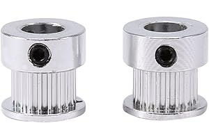 EUJGOOV 2 piezas Polea de Sincronización, 20 Dientes 8 mm Diámetro Polea de Correa Polea de distribución de Aluminio para Impresora 3D Correa Dentada