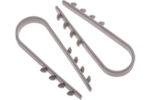 Dübel-Klemme für Rundkabel (Packung mit 100 Stück) Kabelschelle U Type Material Weichplastik Kabel Clips Lines Clamps Elektrisches Kabel Wall Clips for Wire Ethernet Cable Größe (6mm x 20mm)