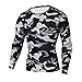 Produktbild Herren Sport Oberteile FORH Männer Camouflage Unterhemd Langarm-Kleidung Tight Trocknen Tops Muskelshirt für Training Gym Fitness & Bodybuilding