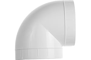 Vent Systems Raccordo a gomito a 90 gradi da 15,2 cm, in plastica ABS, raccordo per tubo rotondo rigido o flessibile in PVC, adattatore per sistema di ventilazione, condotto per essiccatore/HVAC