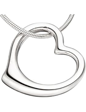 Anhänger Herz Herzanhänger Schwingherz aus echtem 925 Silber glänzend rhodiniert
