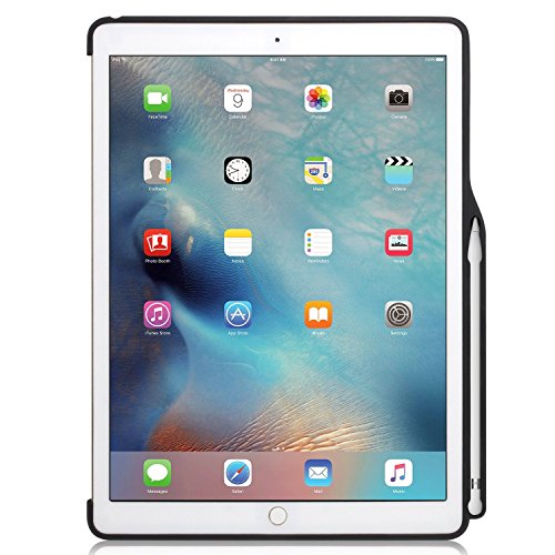 KHOMO Schutzhülle Backcover Schutzhülle für Apple iPad Pro 12,9 Zoll – kompatibel mit Smart Keyboard und Ständer Smart Cover für iPad Pro 12.9 – Back Cover – Apple Pencil - 3