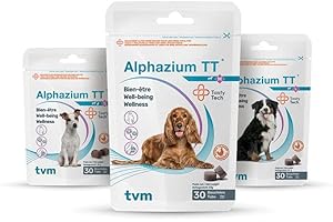 TVM Alphazium TT | 30 unités | Taille S - pour Petits Chiens | Complément Alimentaire pour Chiens et Chats stressés | pour des Situations exceptionnelles comme Les visites chez Le vétérinaire