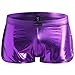 Produktbild Berrose Slip mit Vier Ecken Unterwäsche aus Lackleder Nachtclub-Stil Ouvert Herren Lackshorts Boxershorts Clubwear Lackhose Reizwäsche Erotik Wäsche Unterhose
