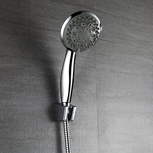 Homelody Handbrause mit 7 Strahlarten Strahlfunktionen Brausekopf Brause Wasserspar Regendusche Multifunktions Duschkopf Duschbrause Grau Verchromt - 6