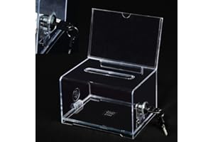 EIMZU Abschließbare Spendenbox Durchsichtig - Aufbewahrungsbox Mit Schlüssel Aus Acryl für Stimmzettel und Visitenkarten Sammeln