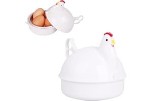 Gusengo Mikrowellen-Eierkocher - Schneller Eierkocher in Hühnerform | 4 Eier Elektrischer Eierkocher - Safe Kitchen Egg Boiler Steamer Gadgets