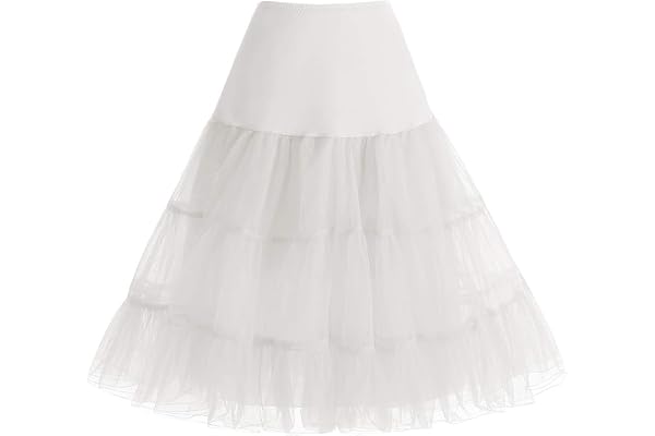 Bbonlinedress Jupe Jupon Femme sous Robe Style Vintage Evasée Années 1950s Rockabilly pour Carnaval Soirée Cocktail Mariage Anniversaire 4 Tailles à Choisir