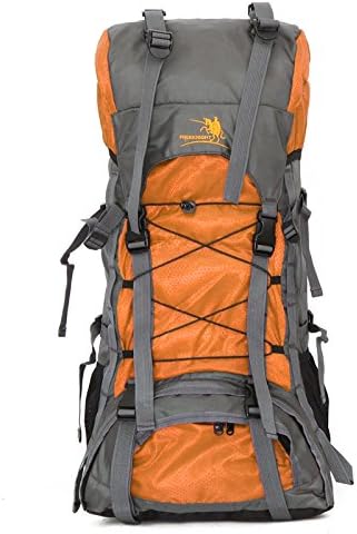 AireLibre Free Knight 60L Internal Frame Backpack Hiking Travel Backpack Camping Rucksack 60L Extra Large (Orange)