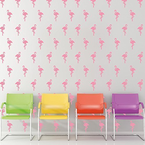 Walplus Entfernbarer selbstklebend Wand Sticker Pink Flamingos Wandbild Kunst Zuhause Wohnzimmer Dekoration Dekor Restaurant Café Hotel Kinderzimmer Dekoration
