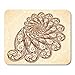 Produktbild Gaming Mauspads, Gaming Mouse Pad Beige Abstract Fractal Spiral in Henna Tattoo Style Brown Ancient Antique Beautiful 11.8"x 9.8" Decor Office Nonslip Rubber Backing Mousepad Mouse Mat
