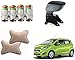 Auto Pearl Premium Quality Car Accessories Combo of Car Tyre Air Alert Valve Cap Set of 4 Pcs. & Beige Designer Car Neck Rest Set of 2 Pcs. & Premium Quality Car Armrest Console Box Grey. For Chevrolet Beat Type-2 RS.1662.00